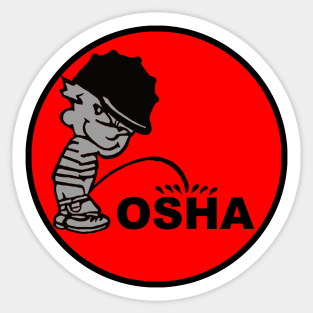 Calvin Pee on OSHA Sticker